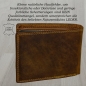 Preview: flevado Jäger Geldbeutel mit RFID Schutz Leder Geldbörse Portemonnaie mit Hirsch Druck Querformat mit RFID Schutz